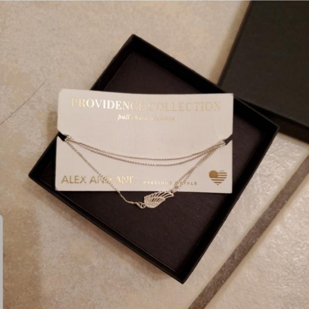 Alex and Ani sterling silver wing necklace